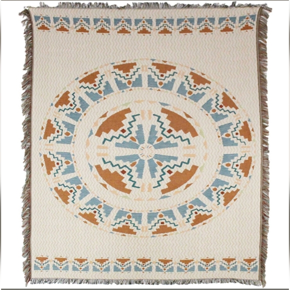 Knitting Blanket W/I Handle - Bohemian Style - Picture 1 of 5